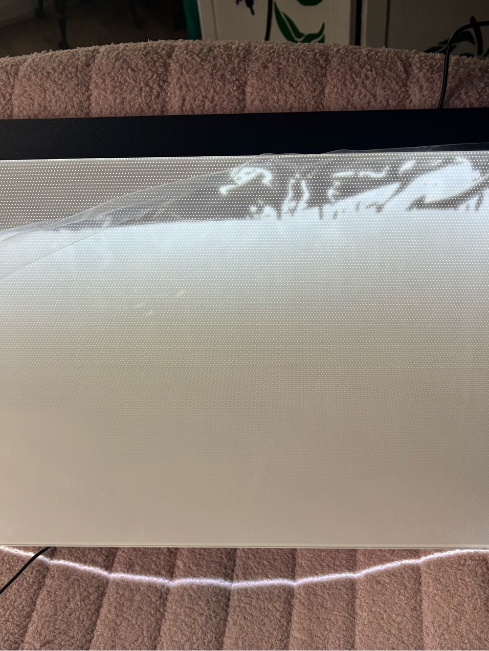 White LED Light Tracing Pad with Black Trim - Universal Tablet Light Board